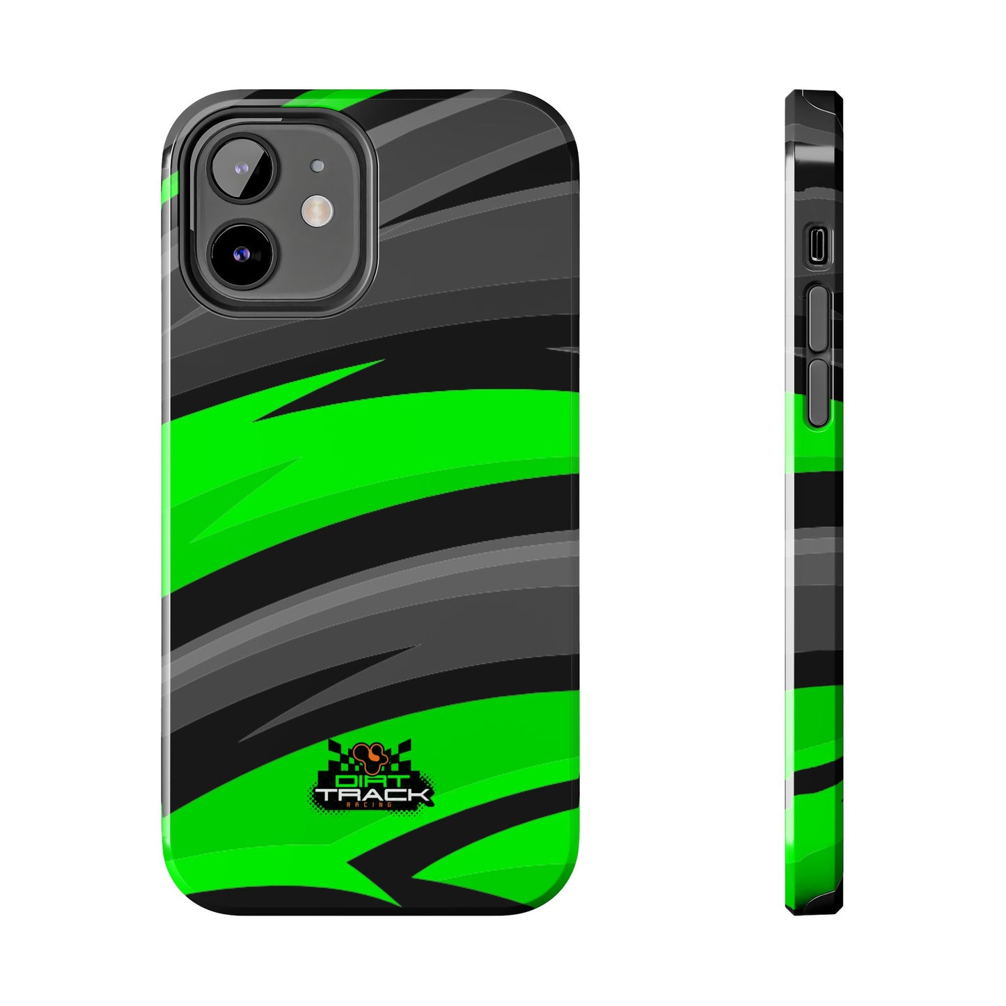 Racing Graphic Green/Black/Gray Tough Phone Cases