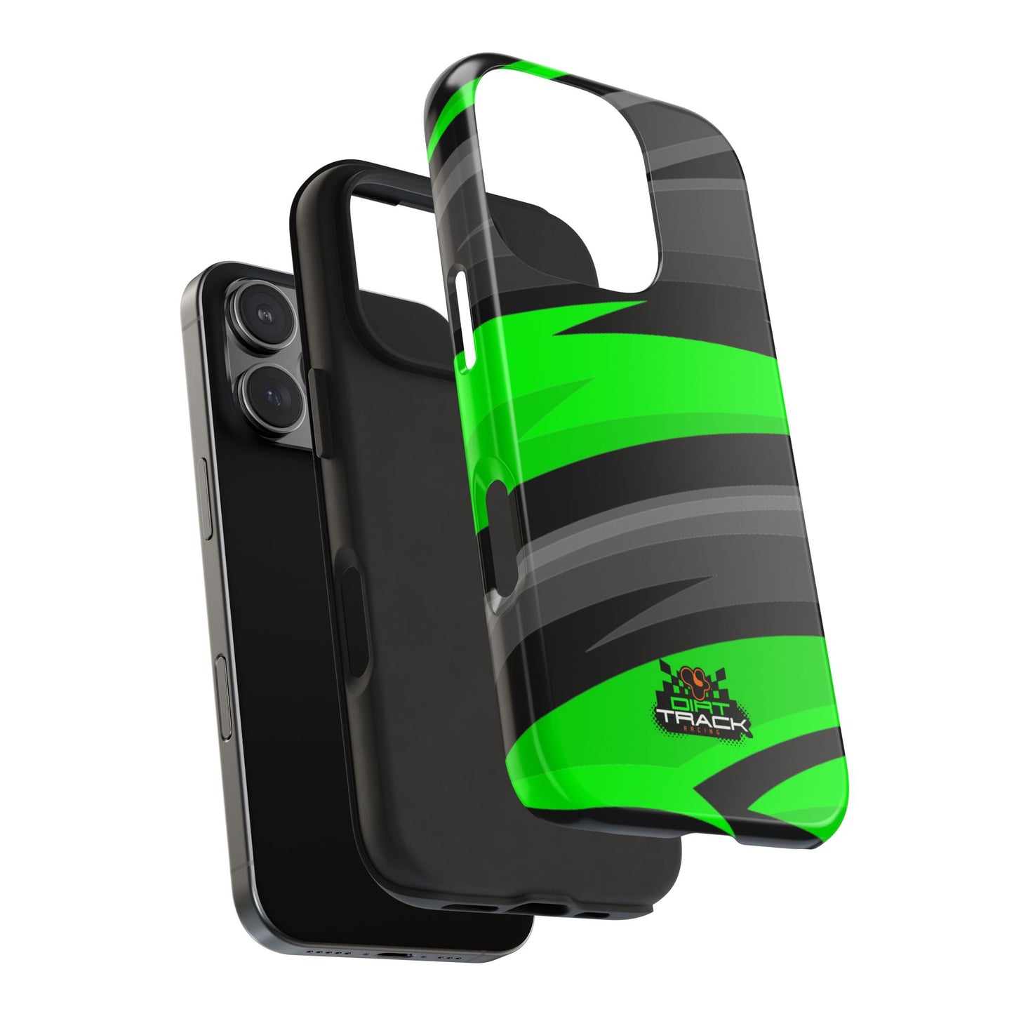 Racing Graphic Green/Black/Gray Tough Phone Cases