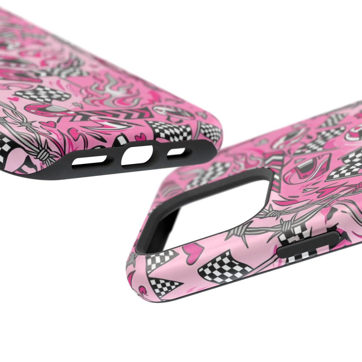 Pink Racing Helmets Magnetic Phone Case
