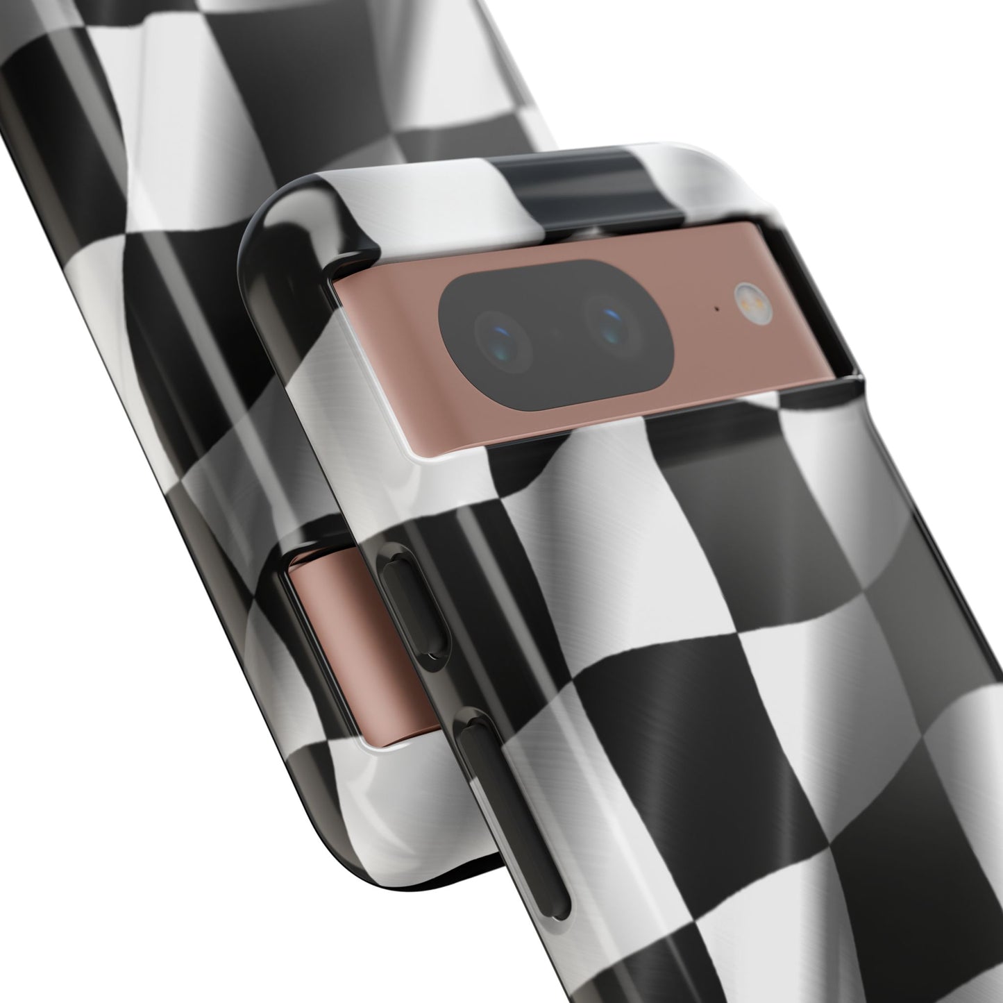 Racing Phone Case, Checkered Flag Design, Tough Case