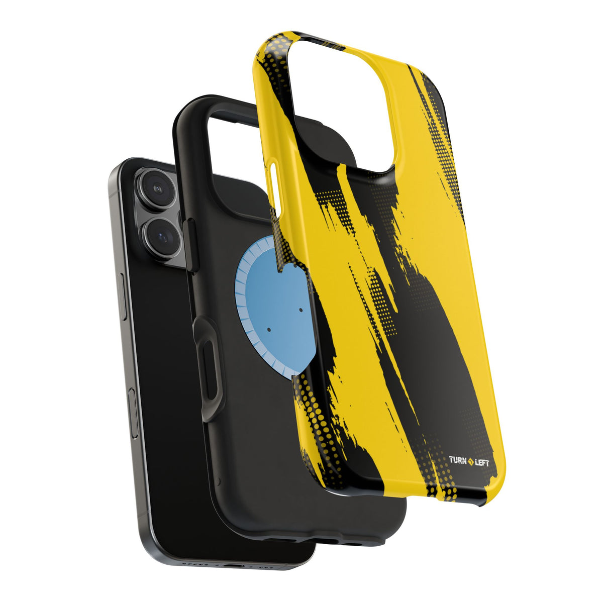 Yellow Black Abstract Brushstroke Magnetic Phone Case