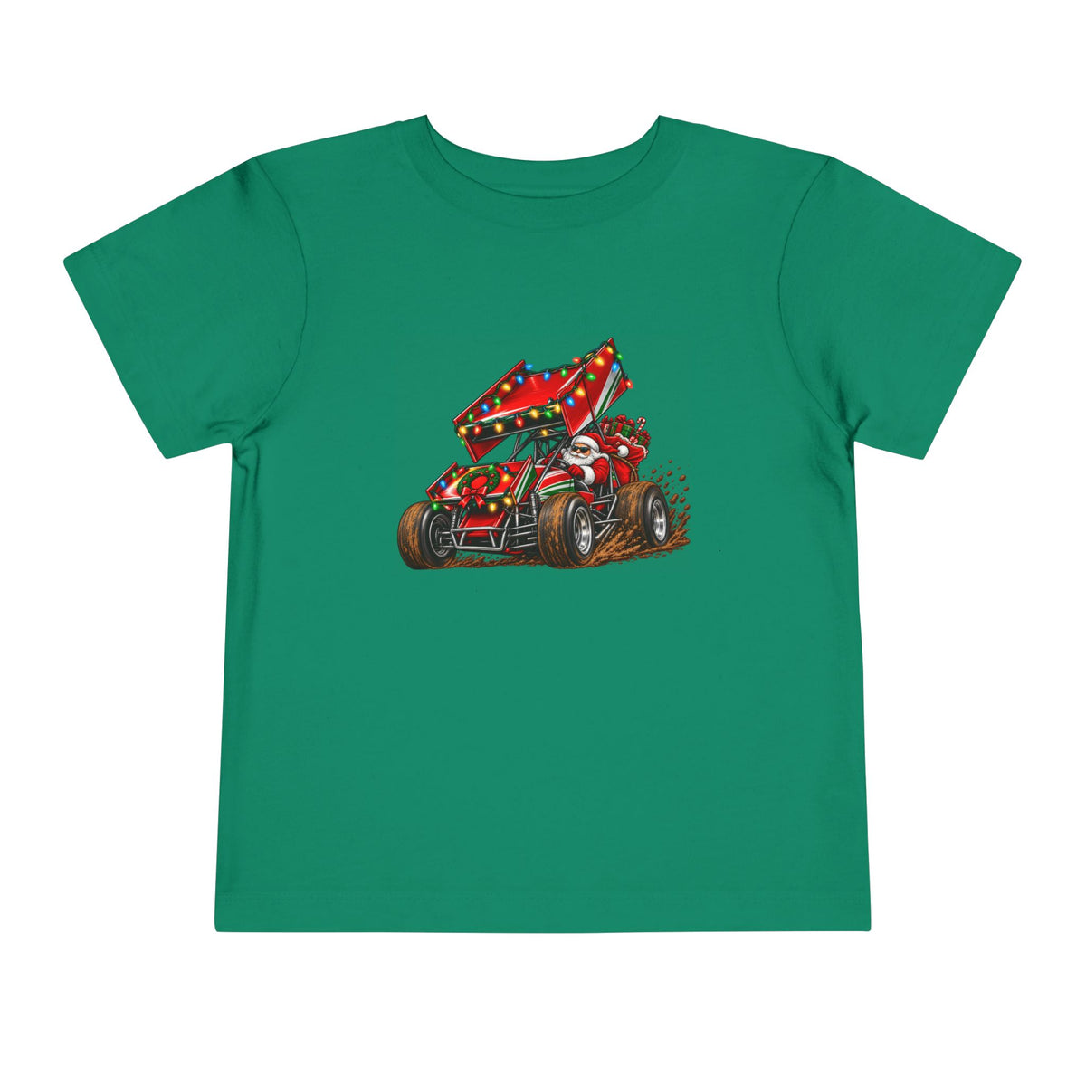 Christmas Racing – Santa Sprint Race Car Design Toddler Short Sleeve Tee