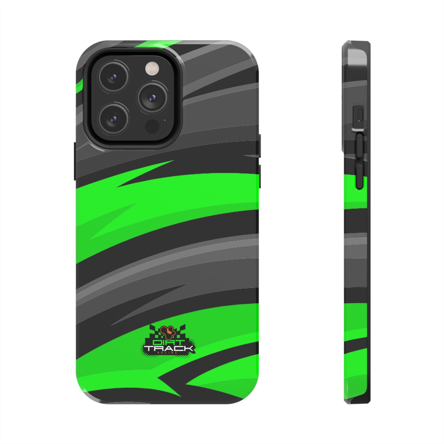Racing Graphic Green/Black/Gray Tough Phone Cases