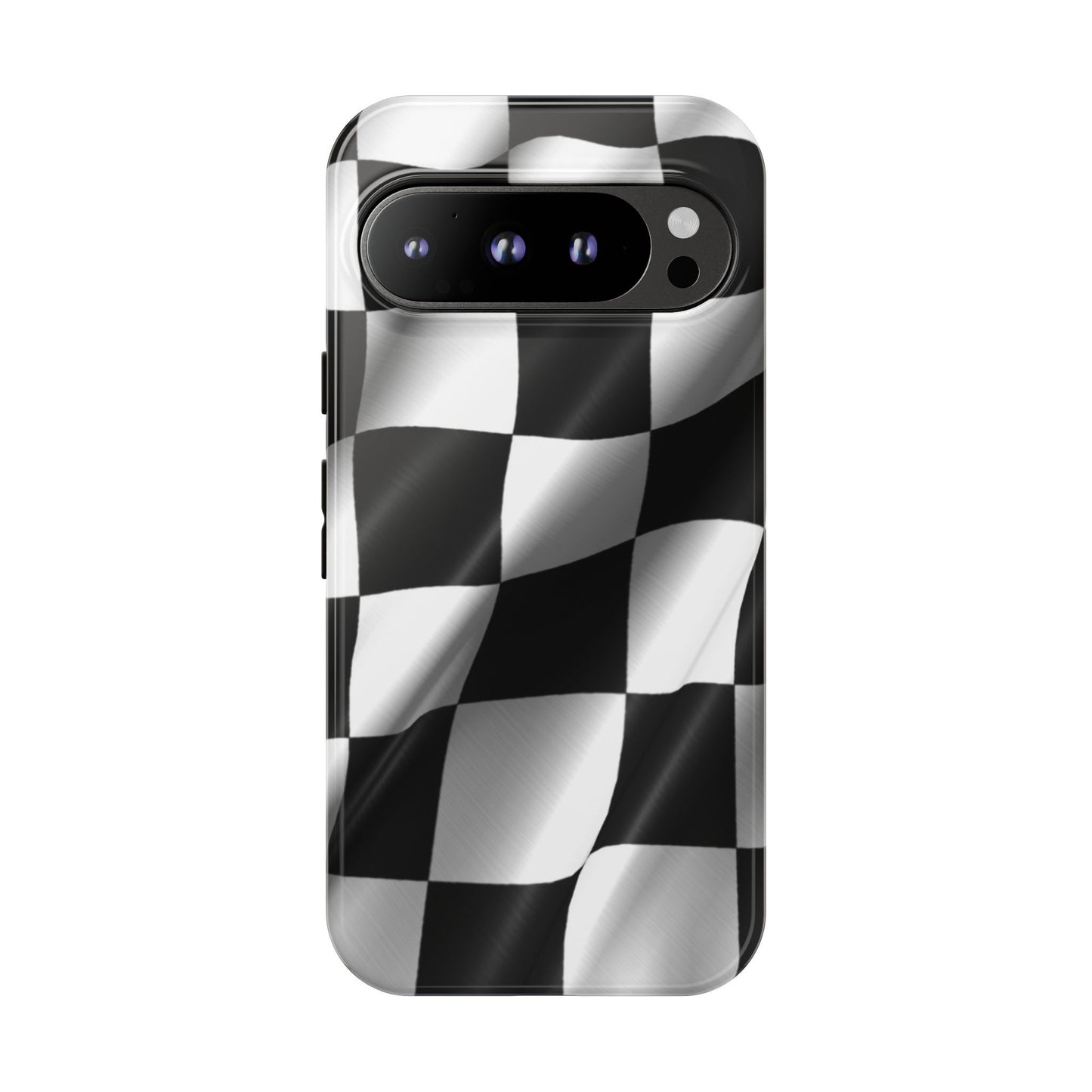 Racing Phone Case, Checkered Flag Design, Tough Case