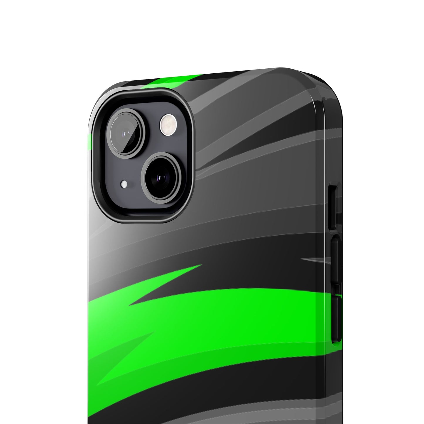 Racing Graphic Green/Black/Gray Tough Phone Cases