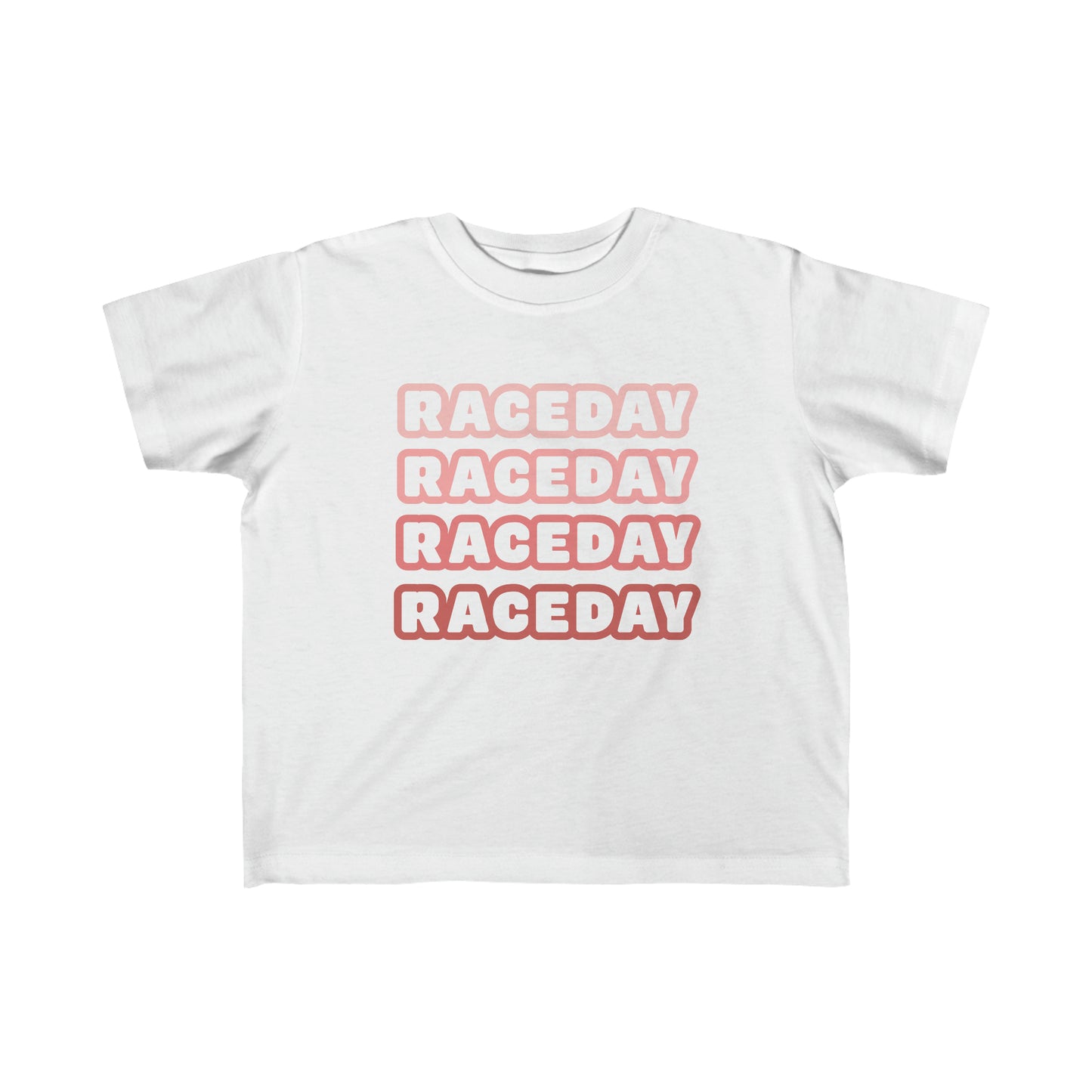 Raceday Stacked Pink Text Toddler's Fine Jersey Tee