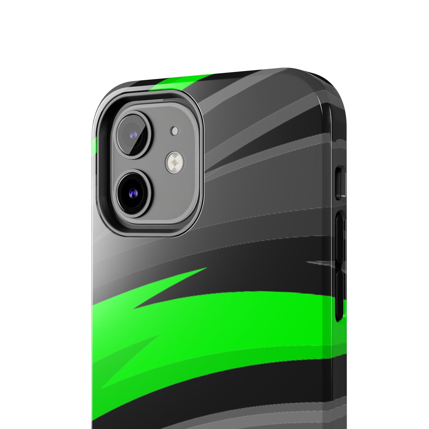 Racing Graphic Green/Black/Gray Tough Phone Cases