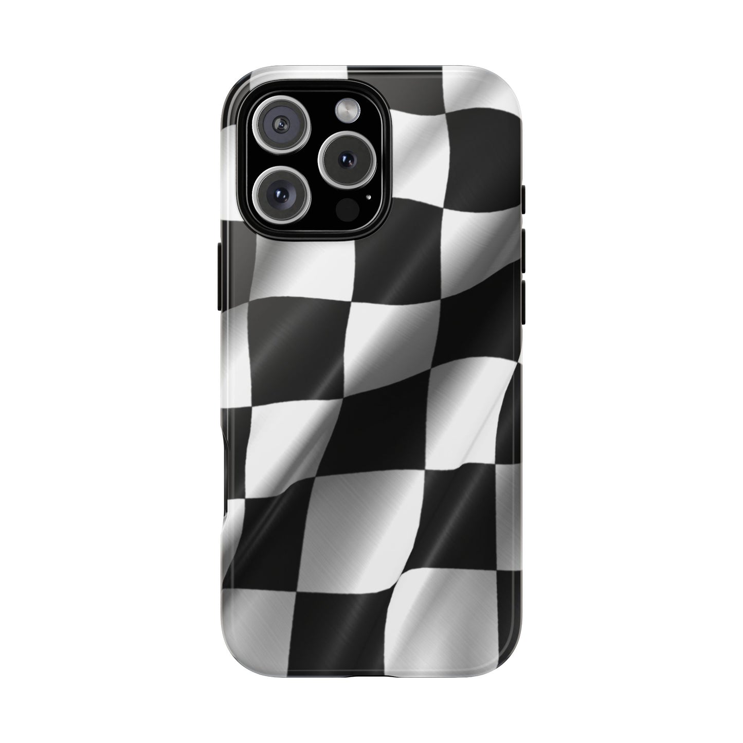 Racing Phone Case, Checkered Flag Design, Tough Case