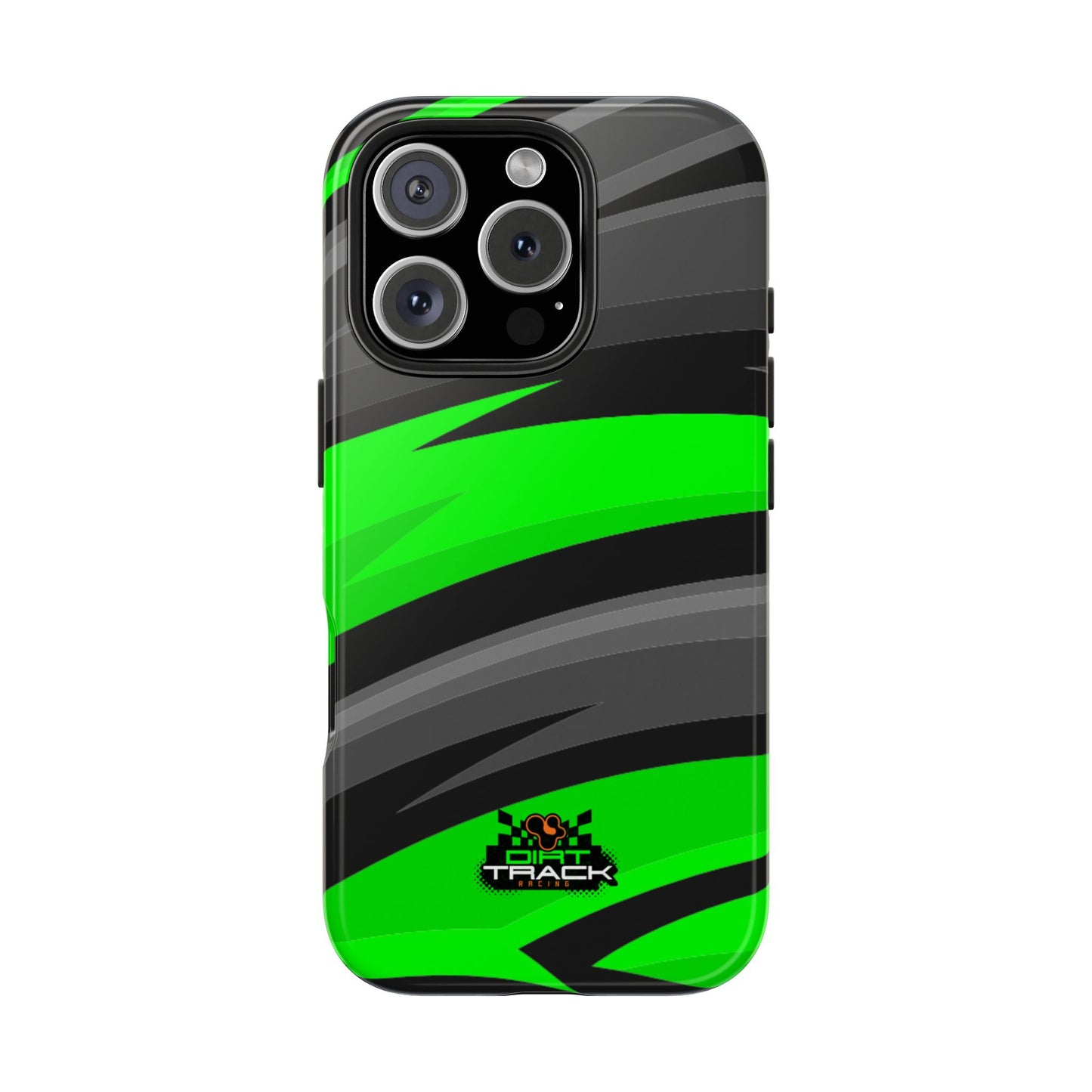 Racing Graphic Green/Black/Gray Tough Phone Cases