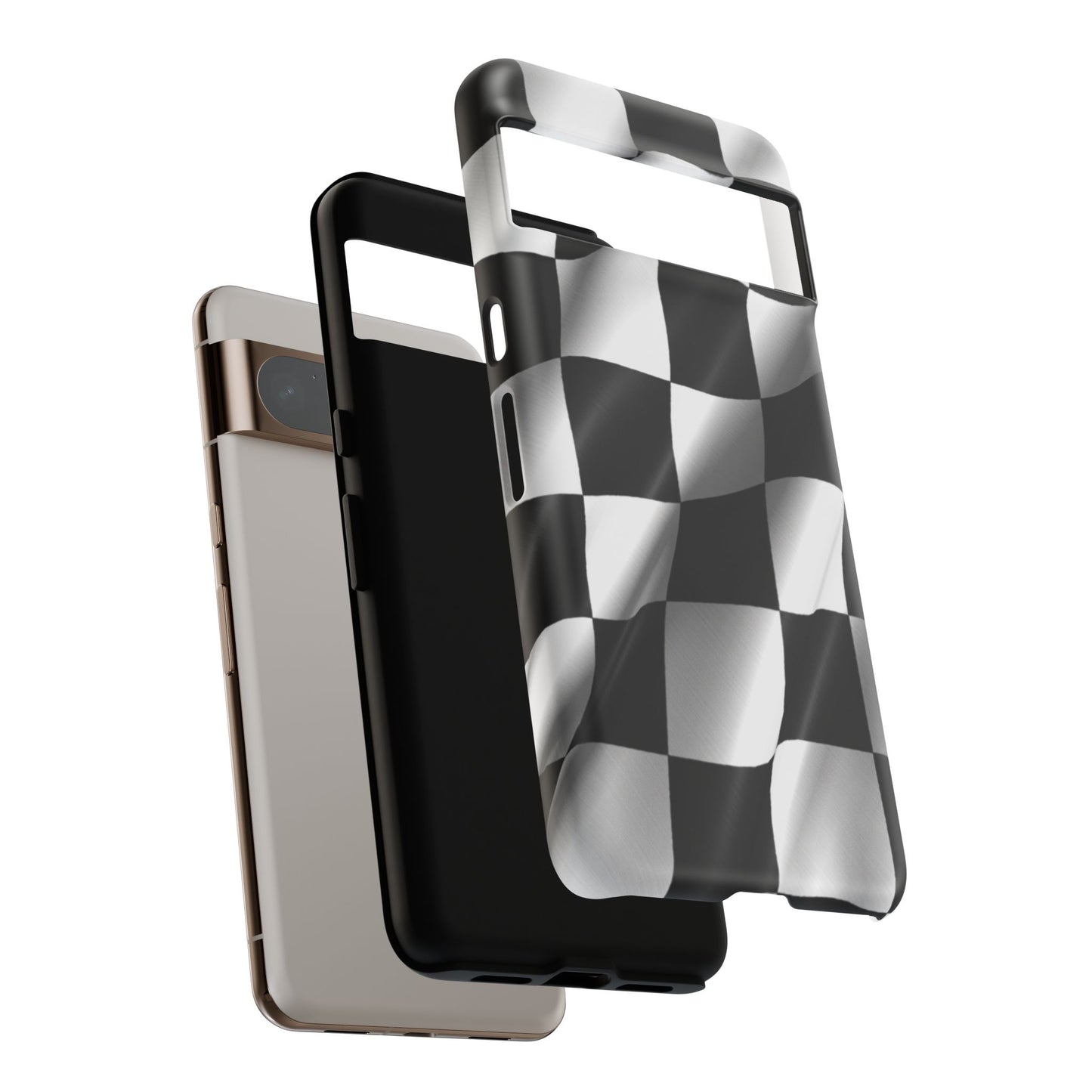 Racing Phone Case, Checkered Flag Design, Tough Case