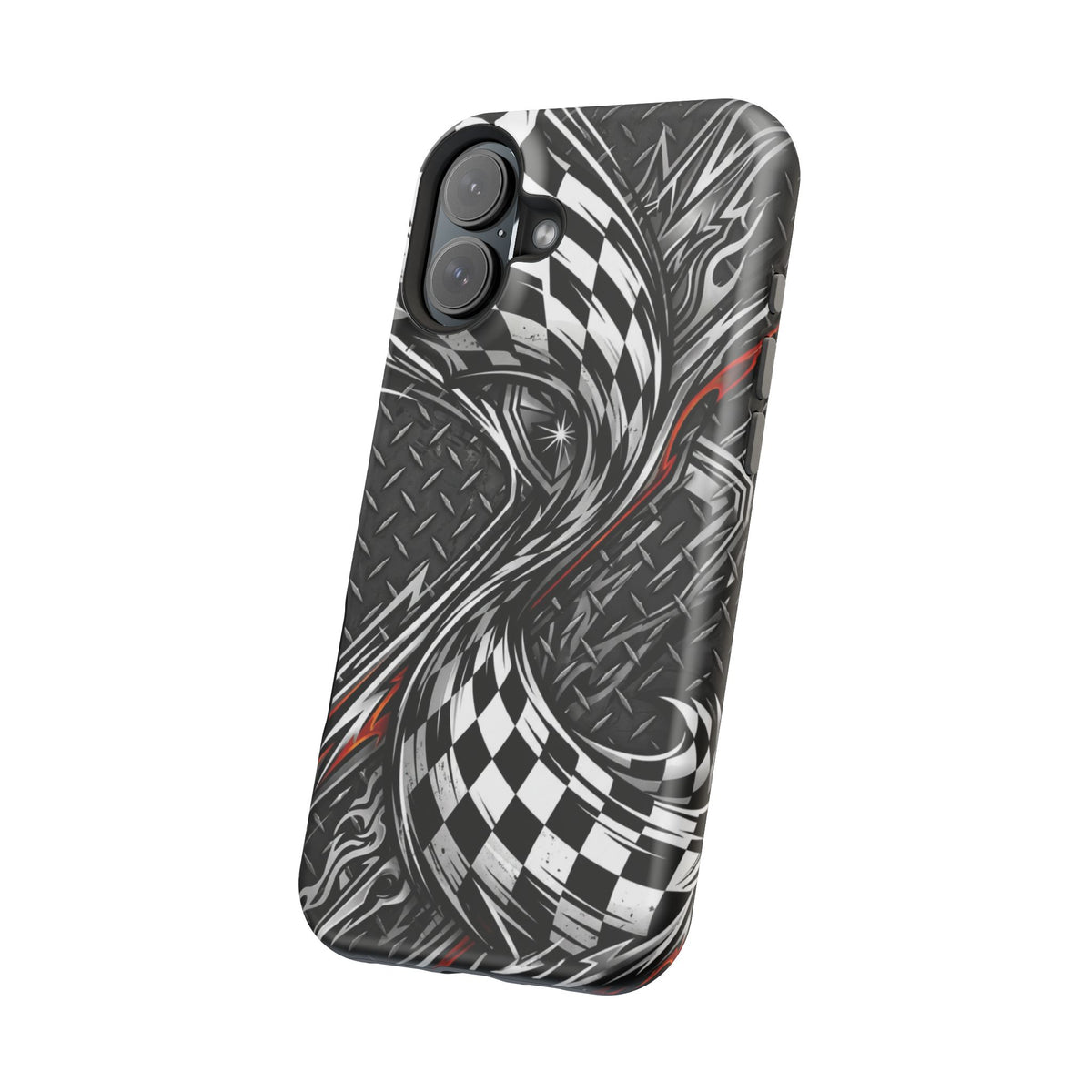 Racing Checkered Flag Magnetic Phone Case