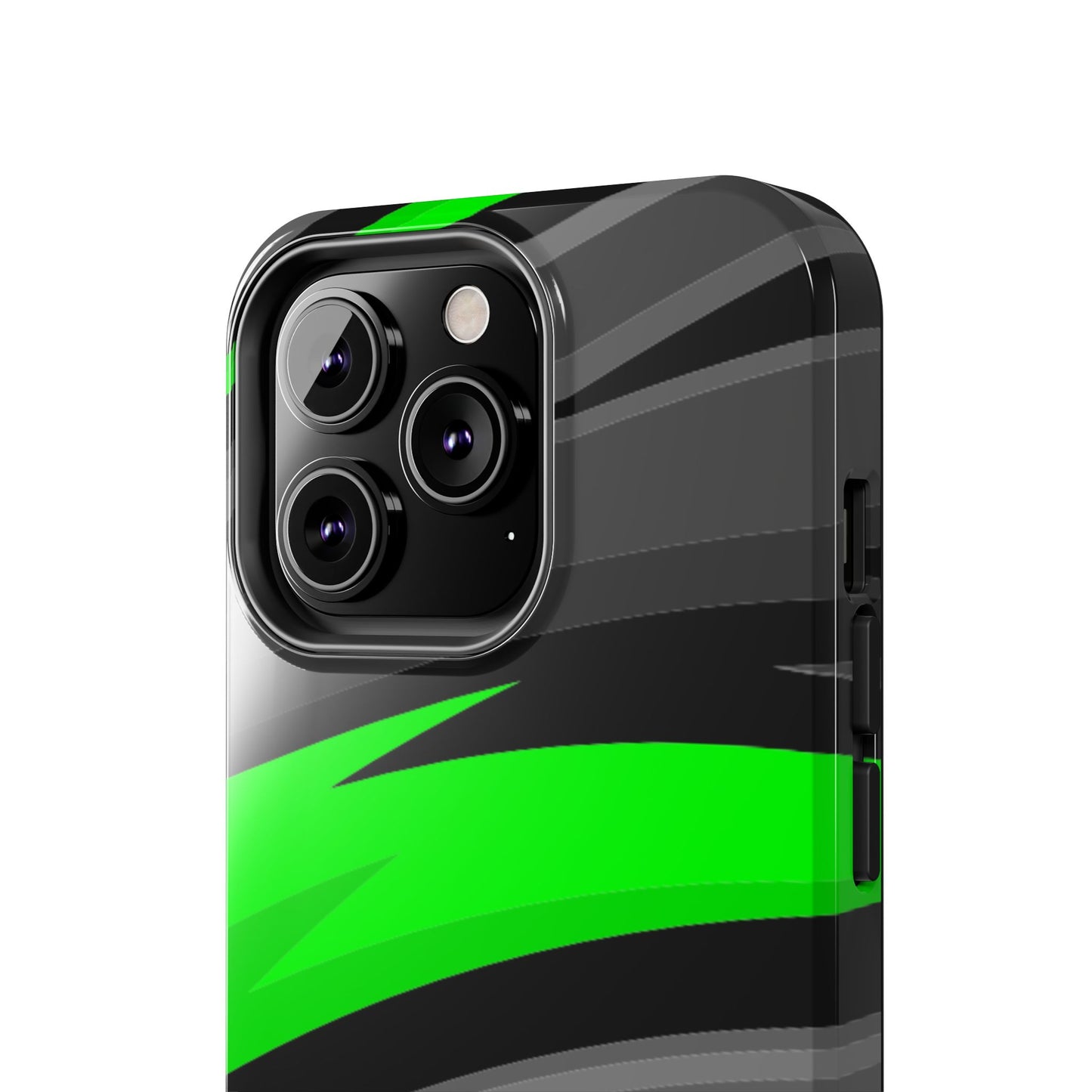 Racing Graphic Green/Black/Gray Tough Phone Cases