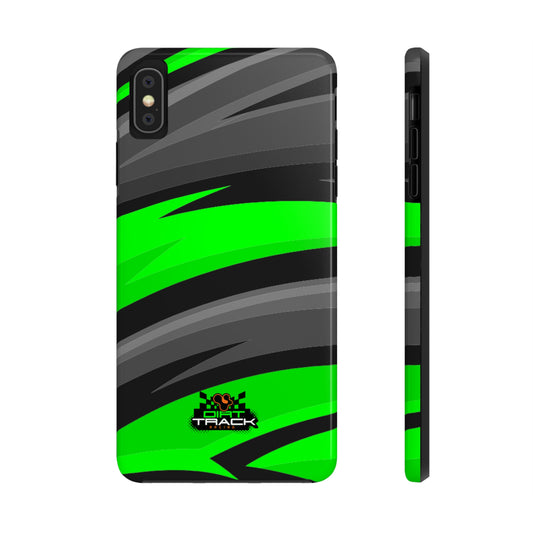 Racing Graphic Green/Black/Gray Tough Phone Cases