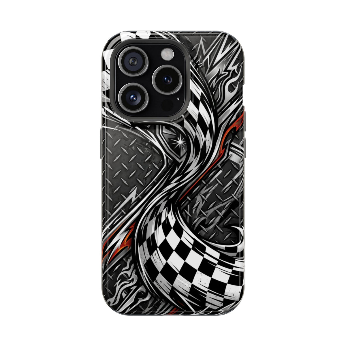 Racing Checkered Flag Magnetic Phone Case