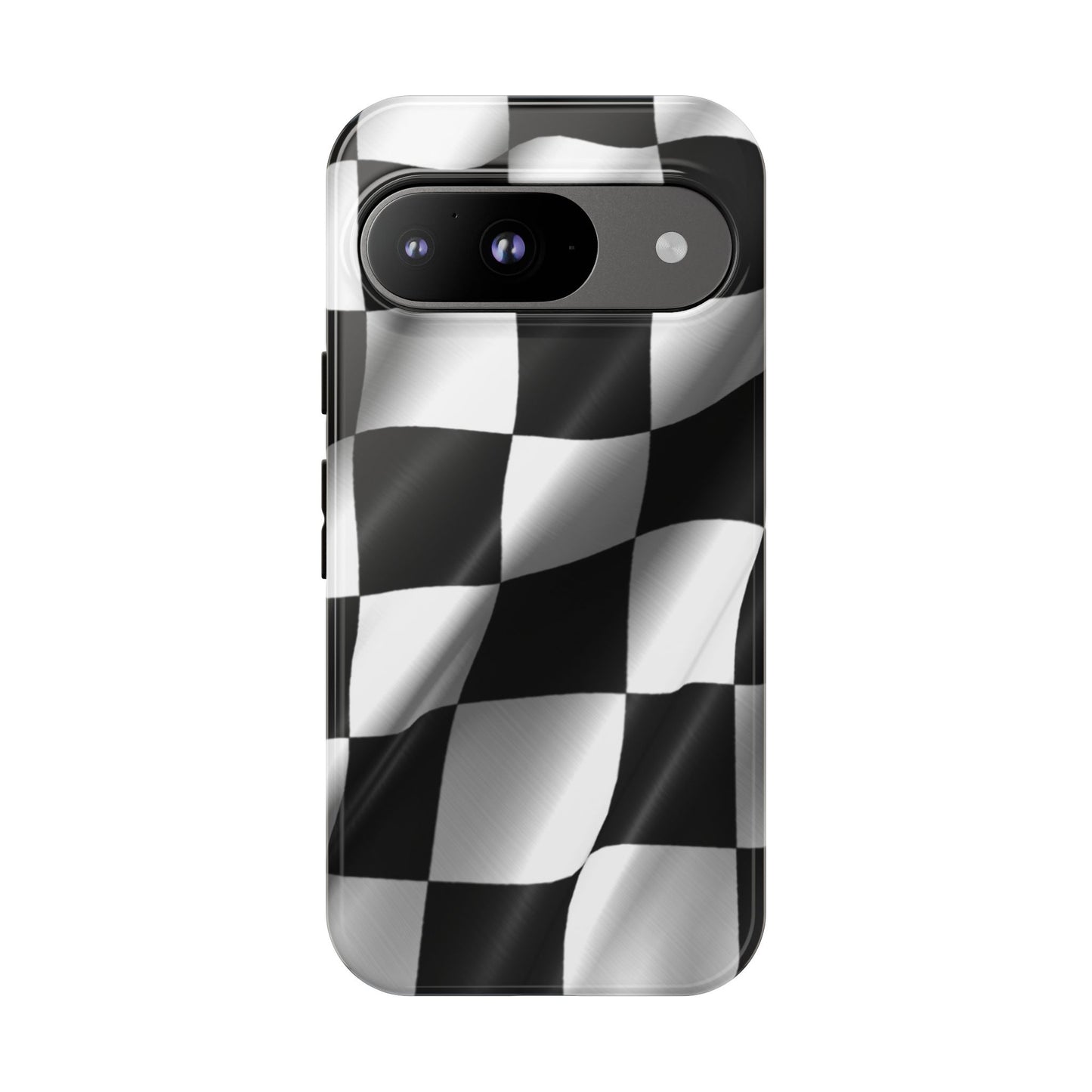 Racing Phone Case, Checkered Flag Design, Tough Case