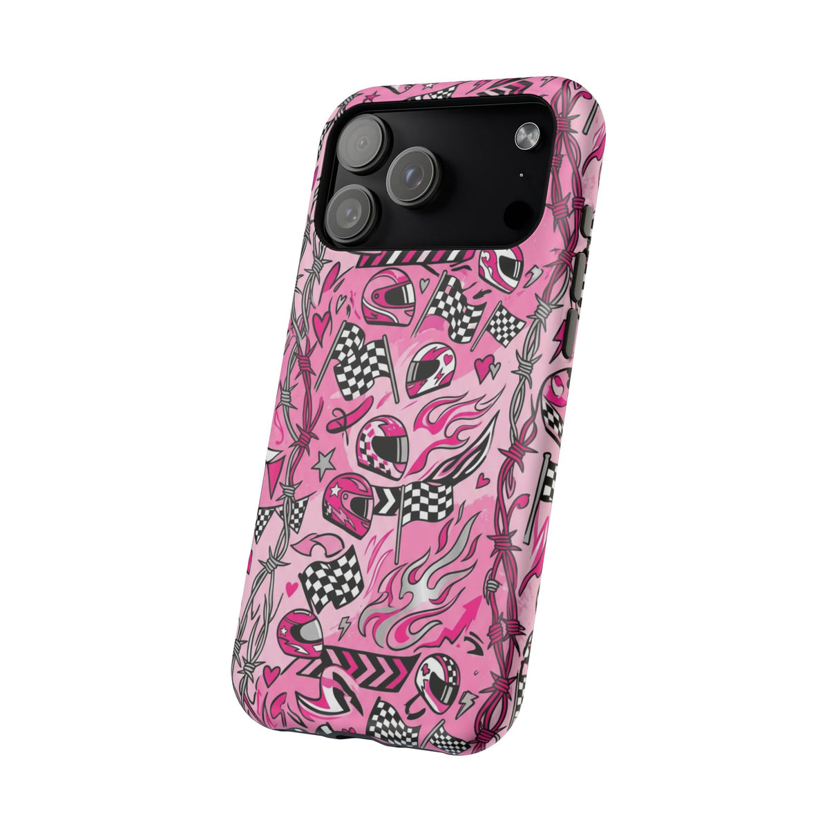 Pink Racing Helmets Magnetic Phone Case