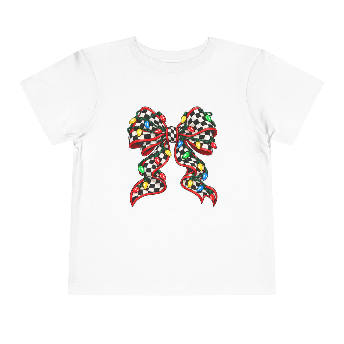 Festive Racing Christmas Bow Toddler Short Sleeve Tee