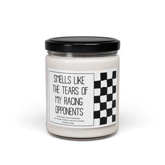 Funny Racing-Inspired Scented Candle, Perfect Gift for Race Enthusiasts - Candle Smells Like Tears Checkered Flag