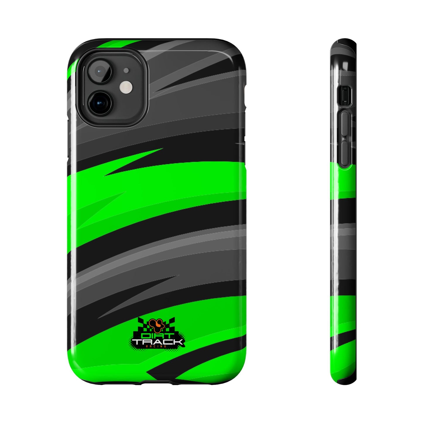 Racing Graphic Green/Black/Gray Tough Phone Cases