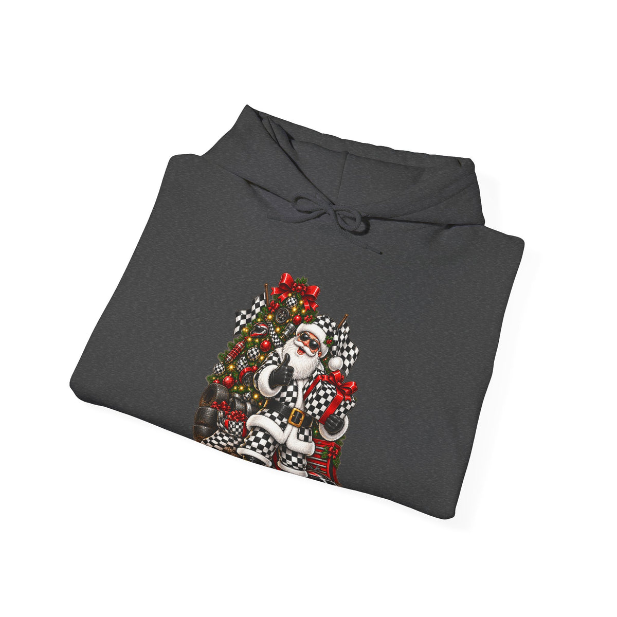 Racing Santa Christmas Holiday Hoodie
