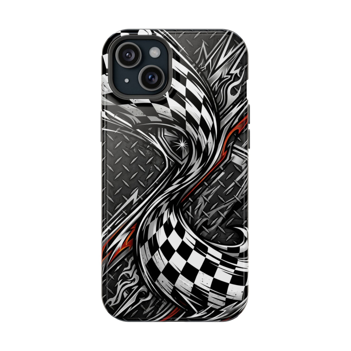 Racing Checkered Flag Magnetic Phone Case