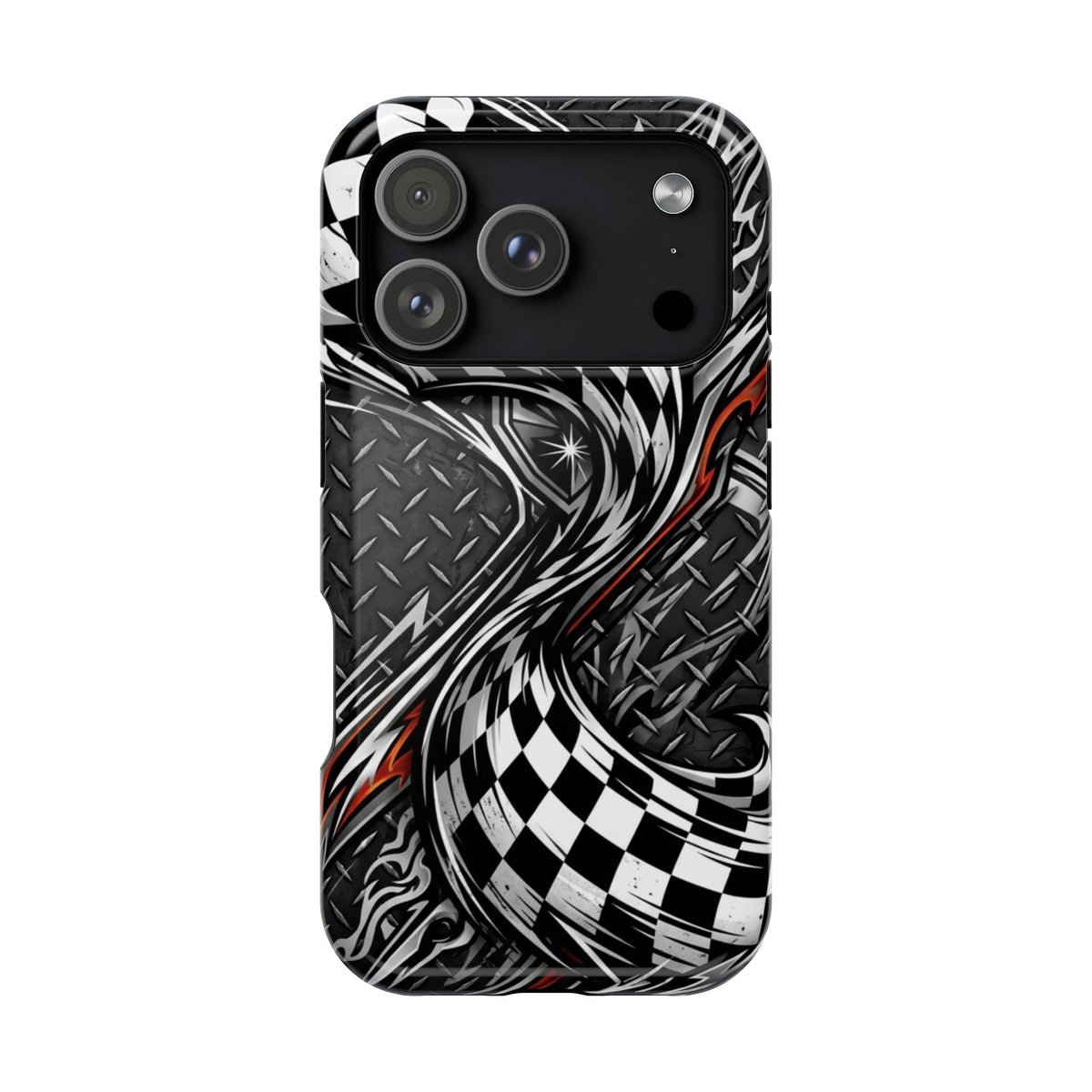Racing Checkered Flag Magnetic Phone Case