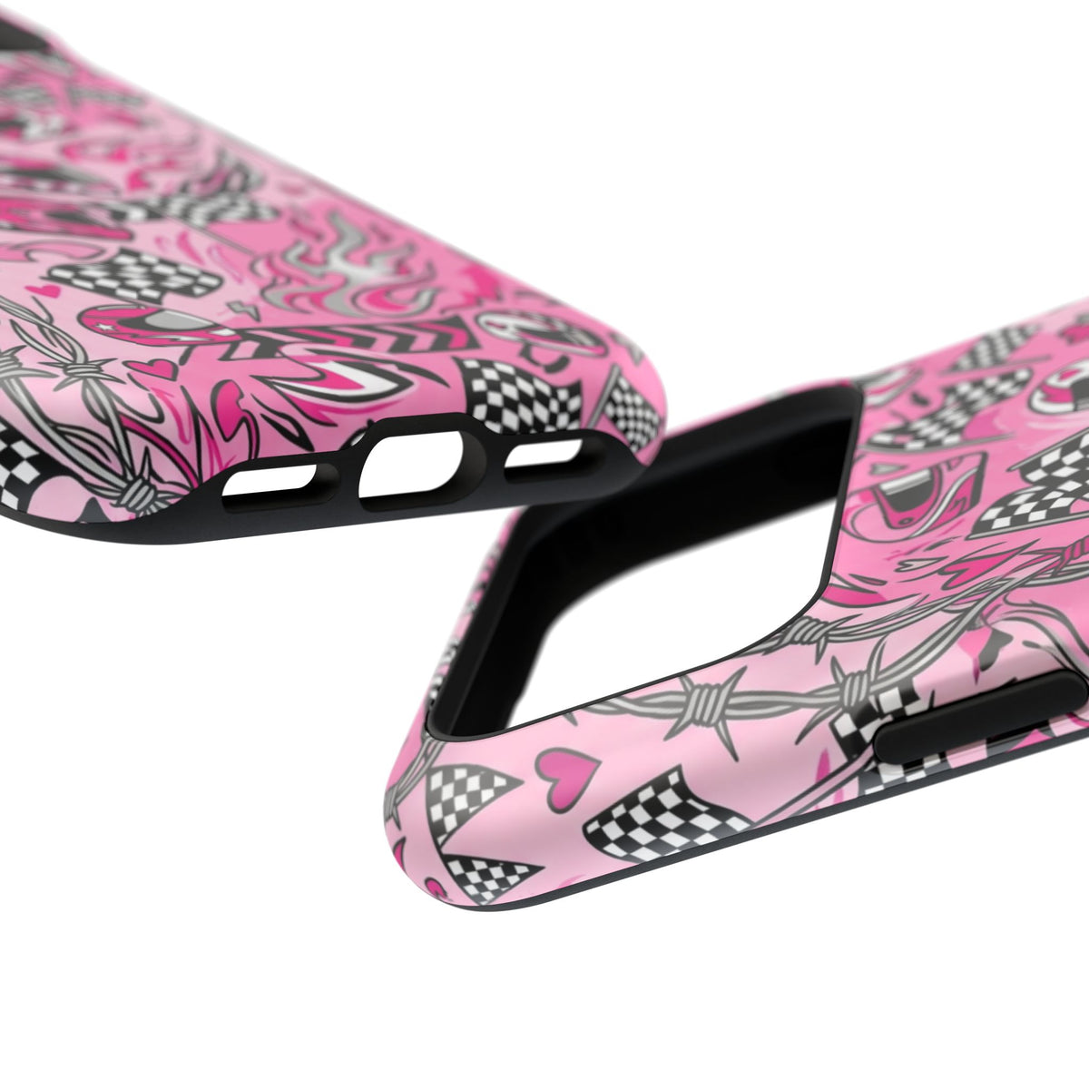 Pink Racing Helmets Magnetic Phone Case
