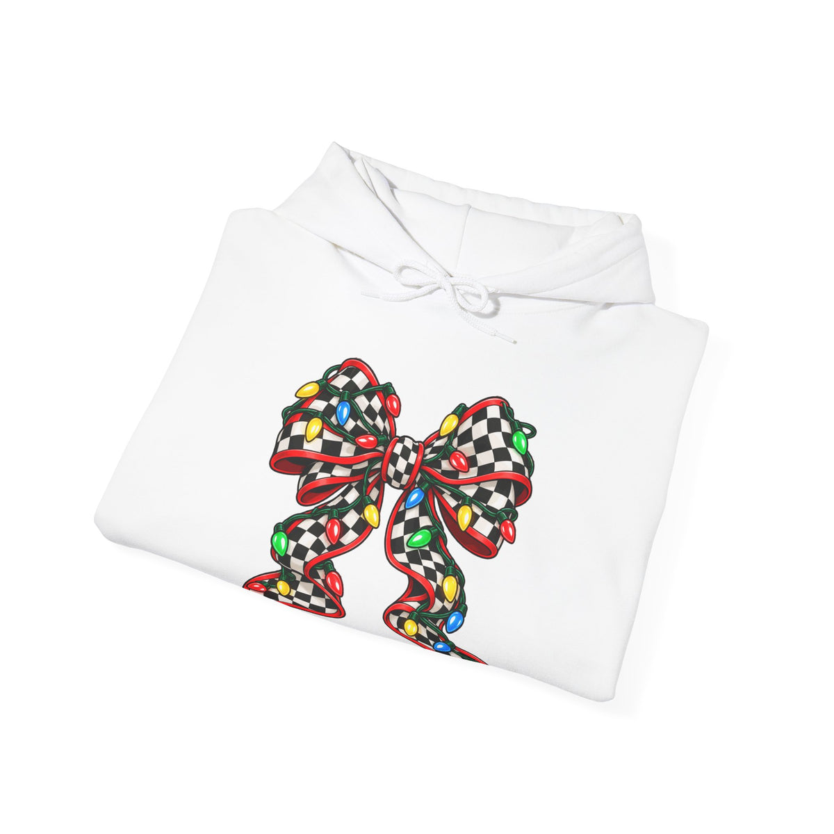 Christmas Racing Ribbon Bow Hoodie