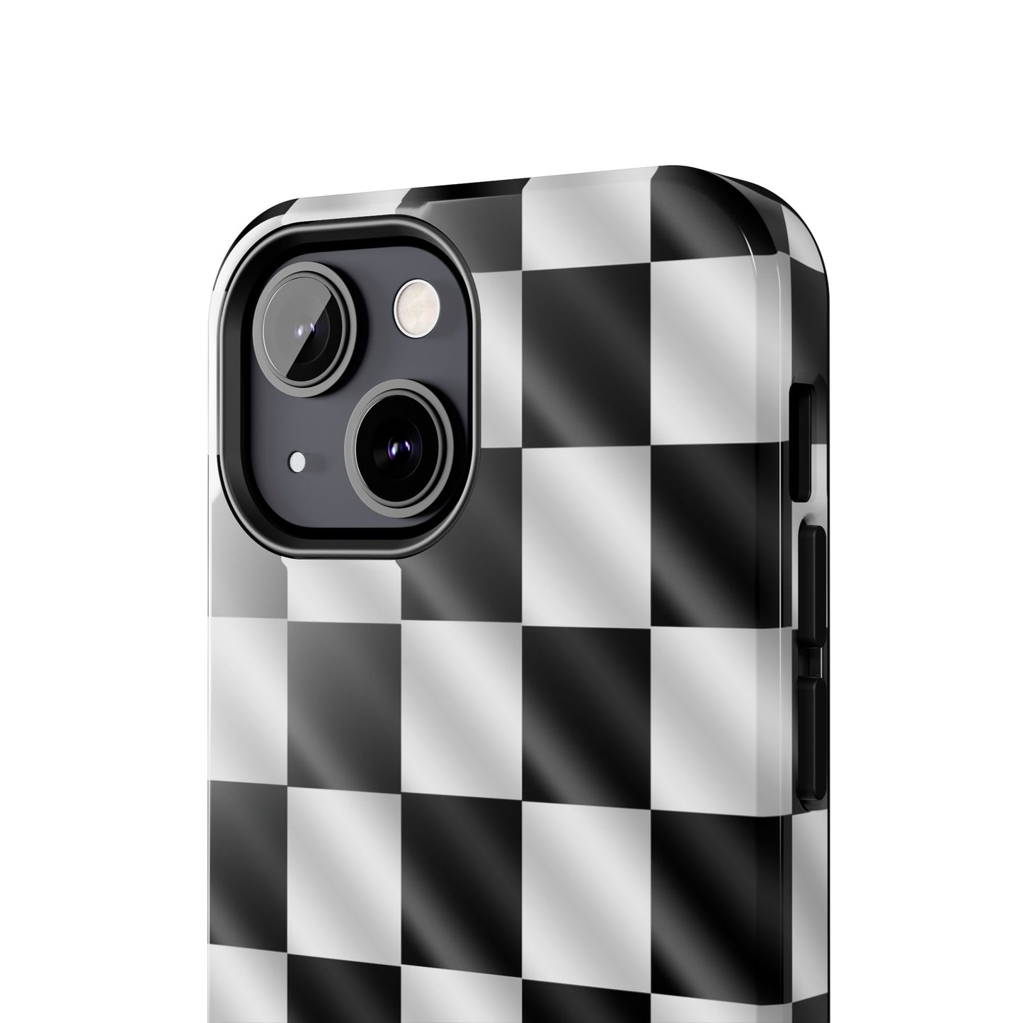 3D Effect Checkered Flag Tough Phone Cases