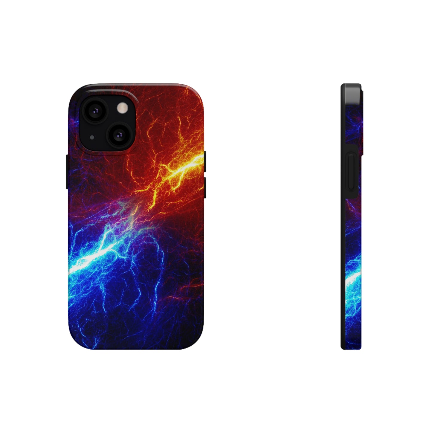 Power Lightning Red/Blue Tough Phone Cases