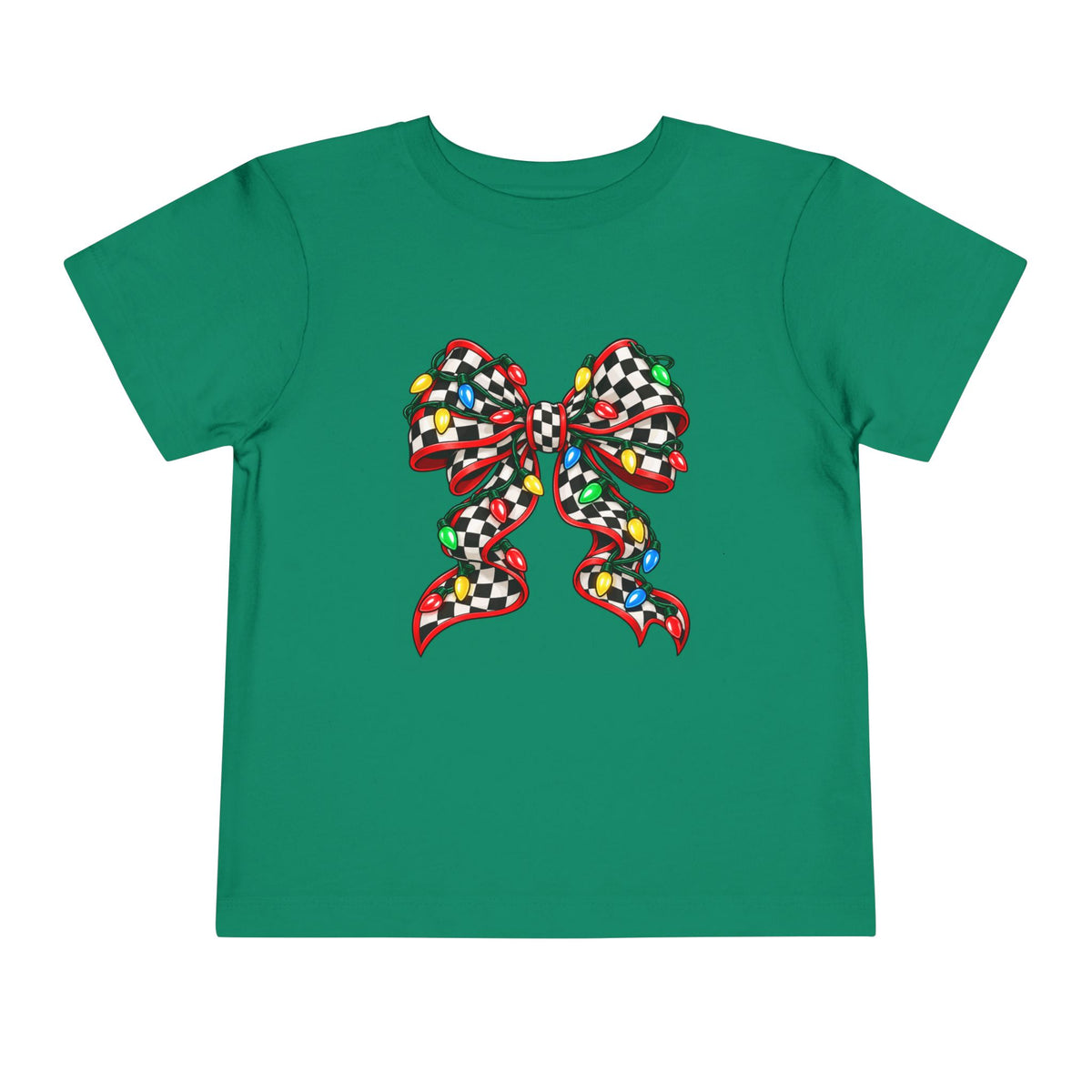 Festive Racing Christmas Bow Toddler Short Sleeve Tee