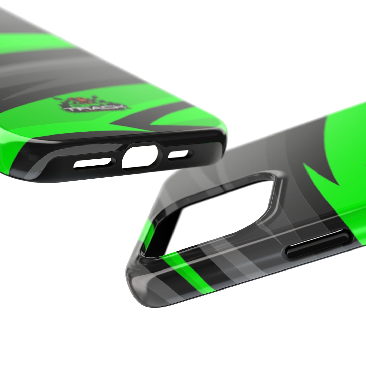 Racing Graphic Green/Black/Gray Tough Phone Cases