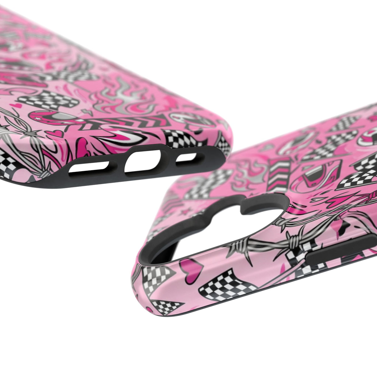 Pink Racing Helmets Magnetic Phone Case