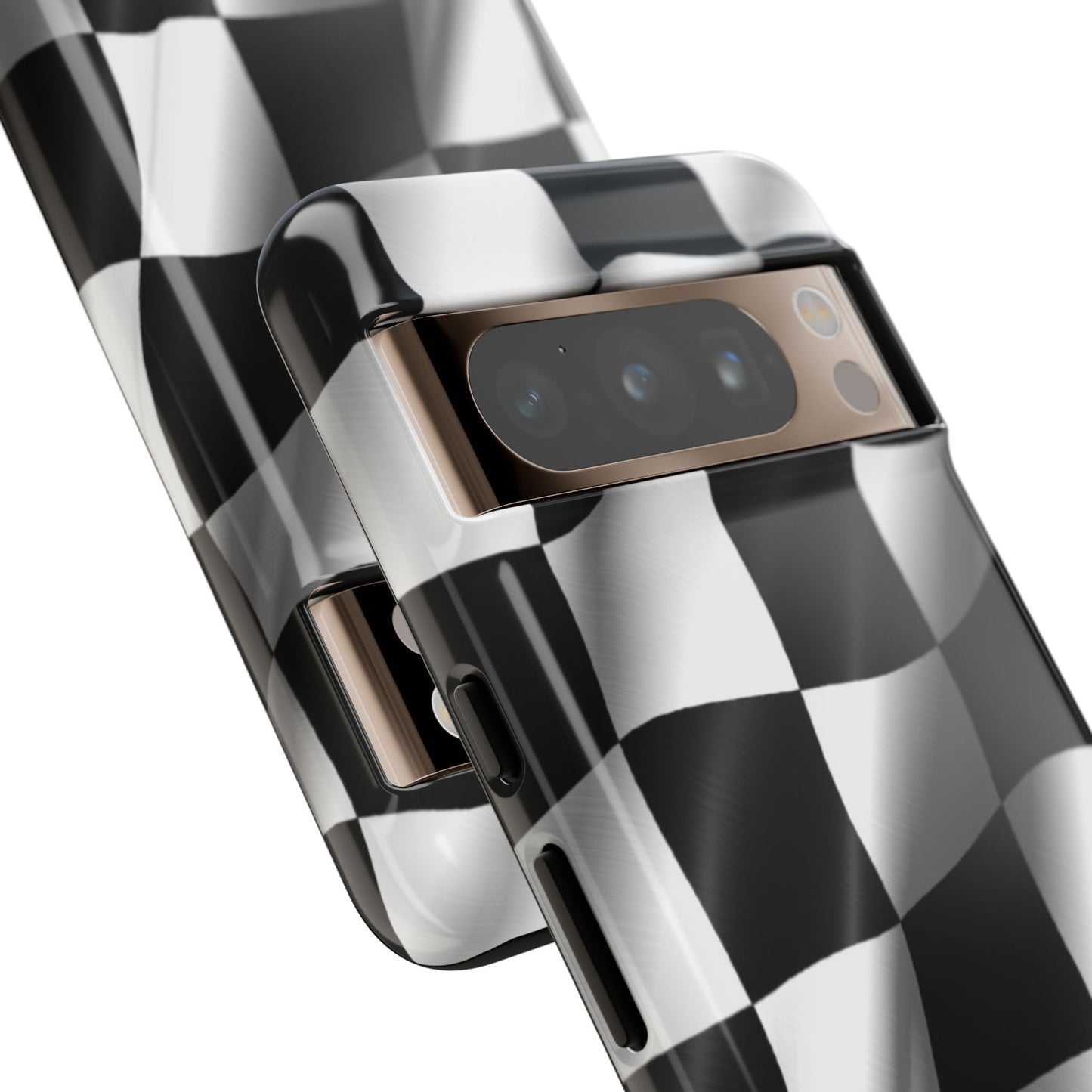 Racing Phone Case, Checkered Flag Design, Tough Case