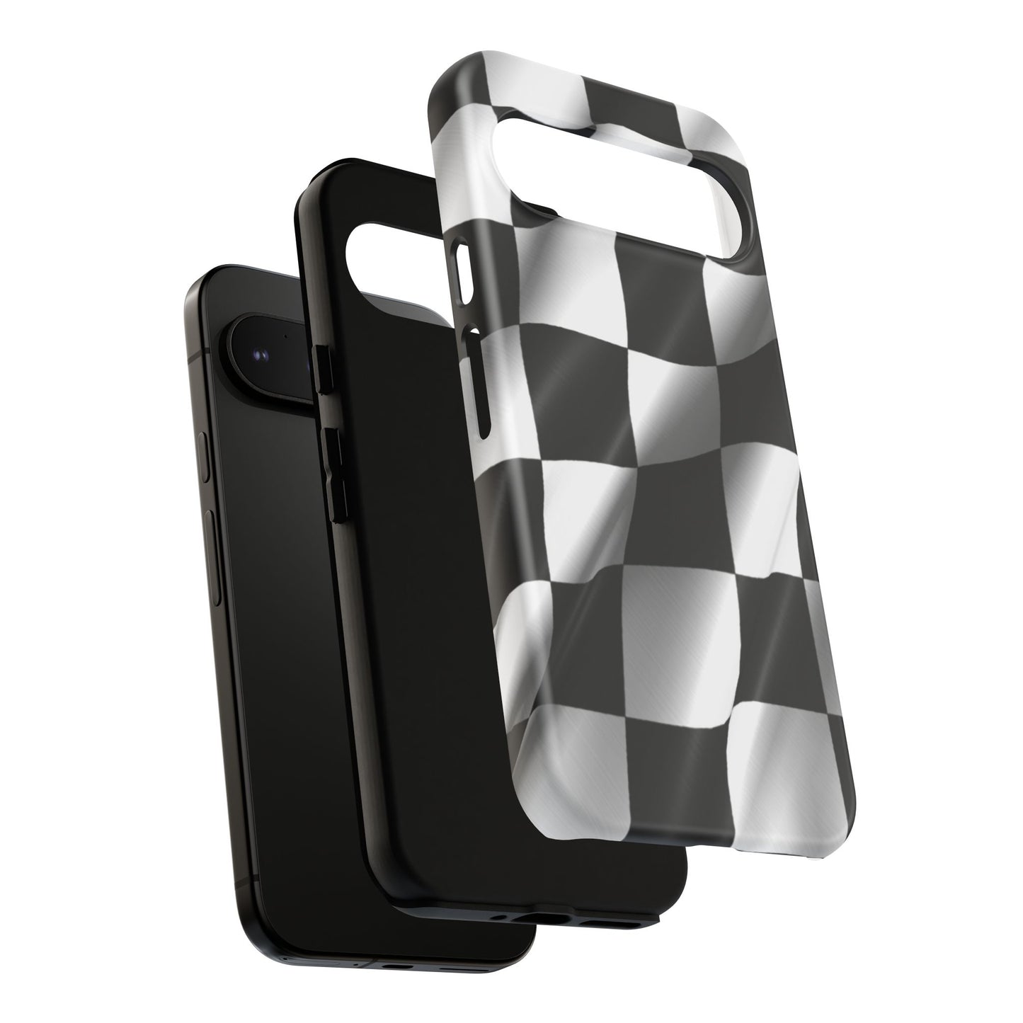 Racing Phone Case, Checkered Flag Design, Tough Case