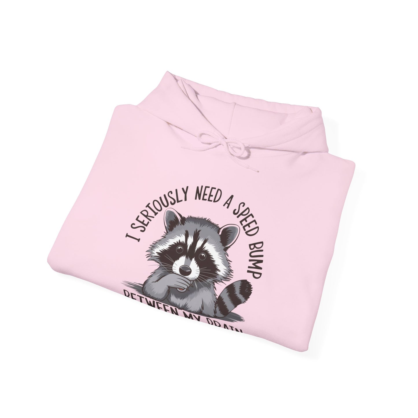 I Need A Speed Bump Sarcastic Raccoon Hooded Sweatshirt