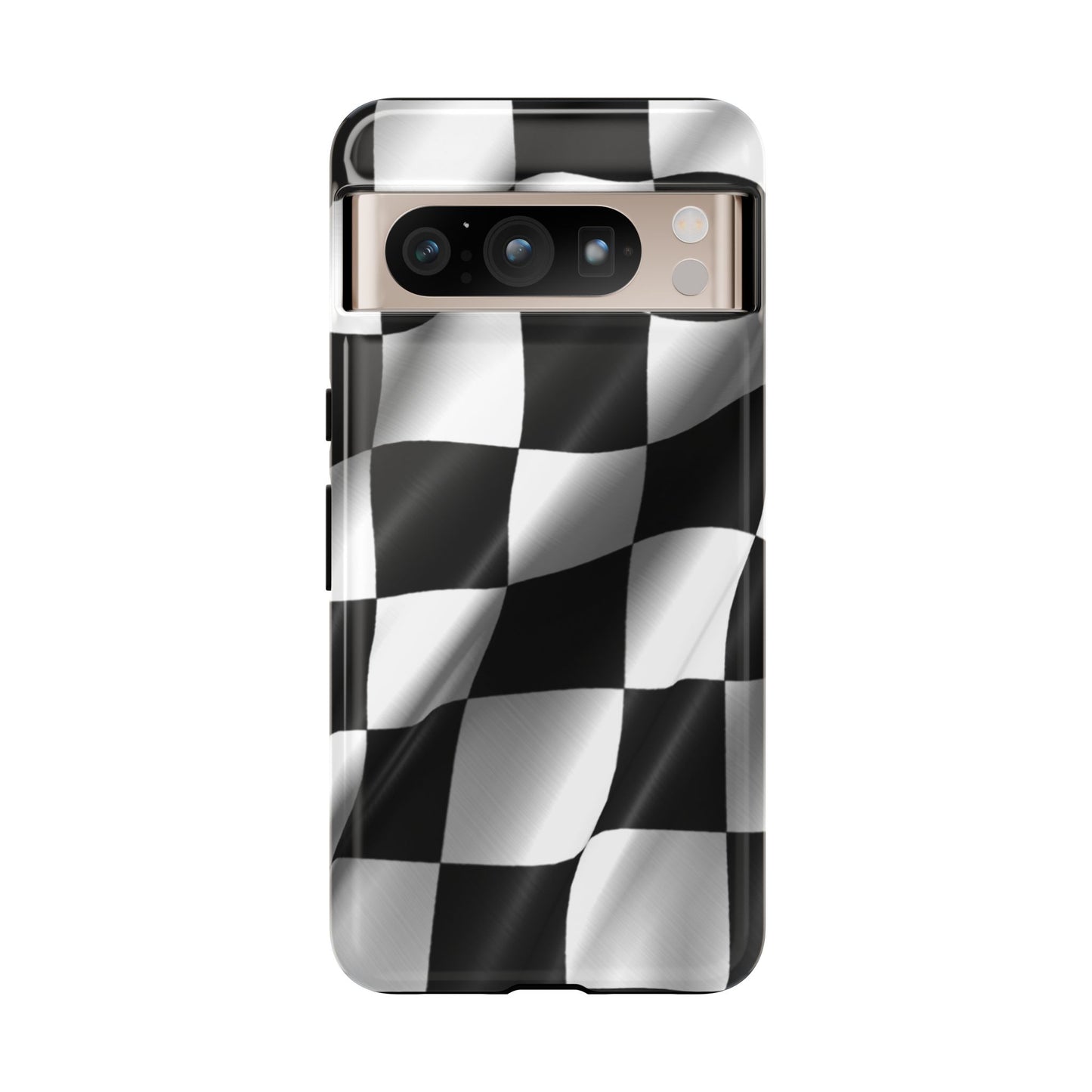 Racing Phone Case, Checkered Flag Design, Tough Case