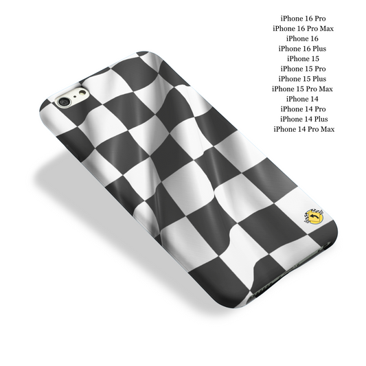 Racing Checkered Magnetic Phone Case, Durable, Impact Resistant Phone Cover
