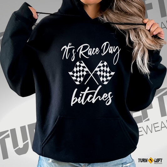 It's Raceday Bitches Hoodie, Womens Racing sweatshirts, Womens dirt track racing hoodies, Nascar Racing Shirts for women