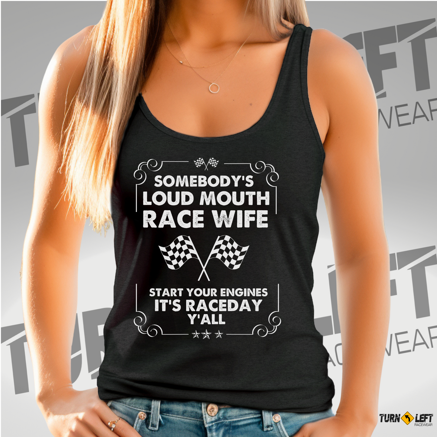 Somebody's Loud Mouth Race Wife Shirts. Dirt Track Racing Wife Tank Tops, Racers Wife Shirts, Race Wife Gifts.