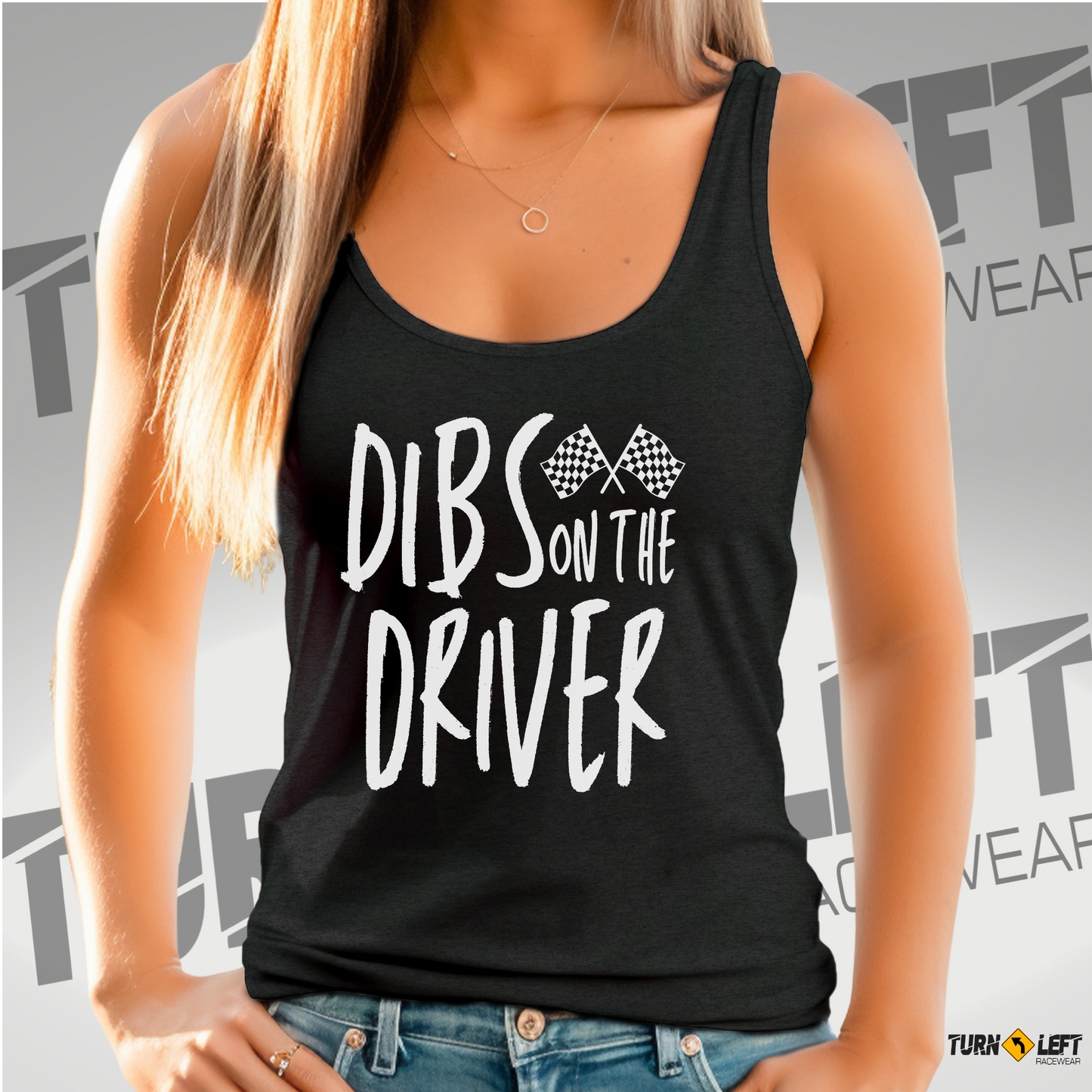Dibs On The Driver Tank Top, Womens dirt track racing race wife shirts, Checker flag racing tank tops for women
