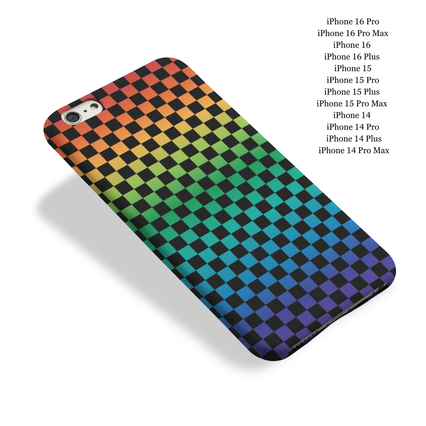 Rainbow Checkered Magnetic IPhone Case