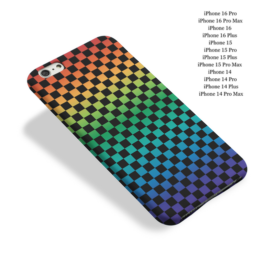 Rainbow Checkered Magnetic IPhone Case