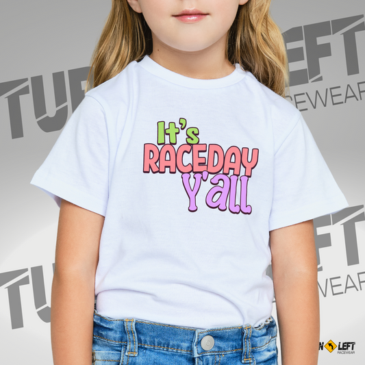 Toddler Dirt Track Racing T-shirts, It's Raceday Y'all Shirts for Kids