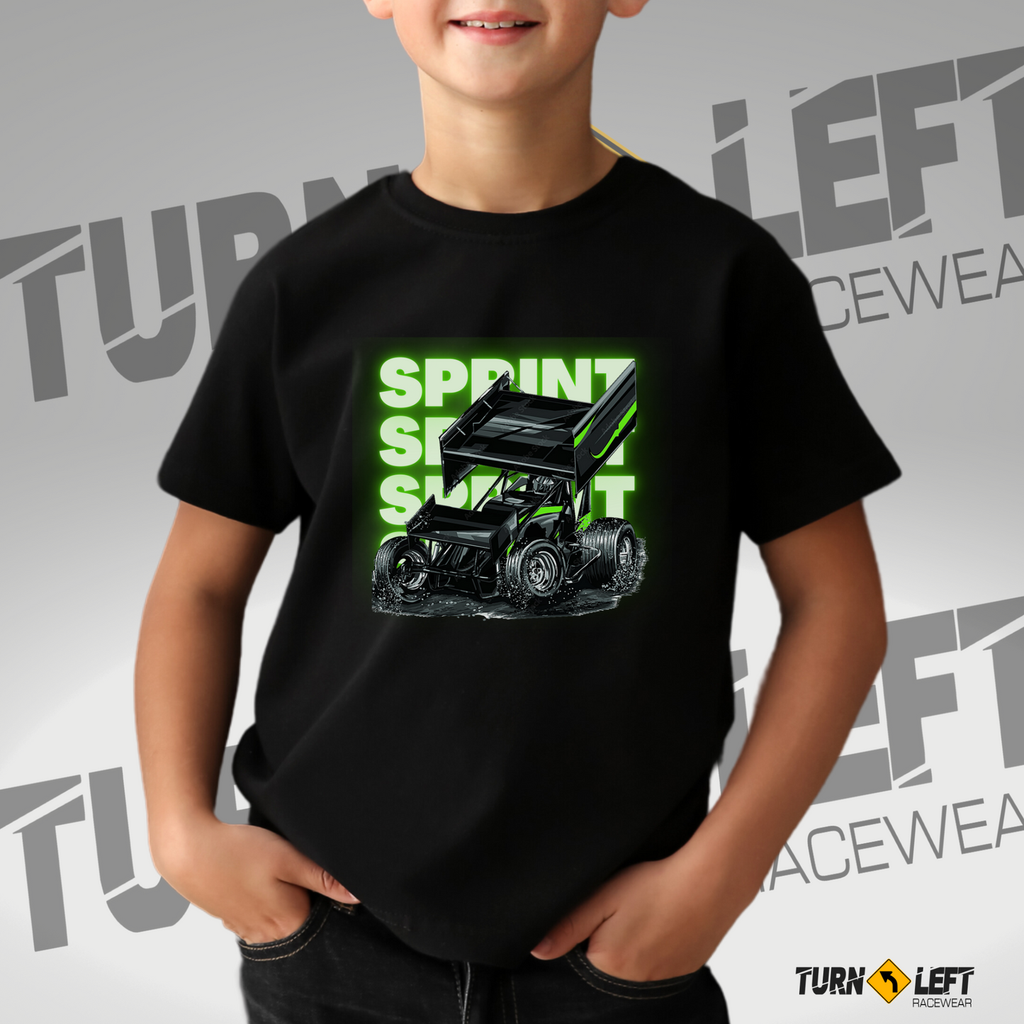 Sprint Car Racing Kids Heavy Cotton Tee