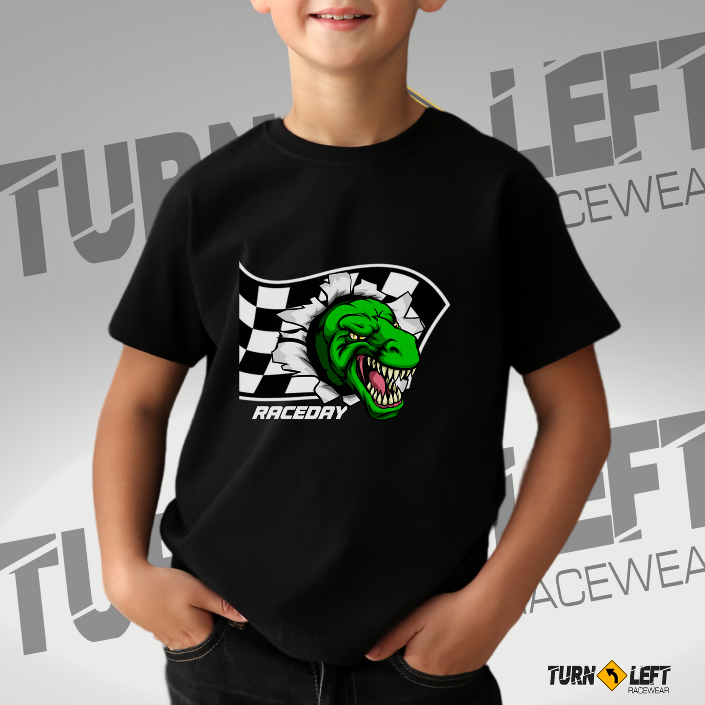 Kids T-Rex Racing Tee
