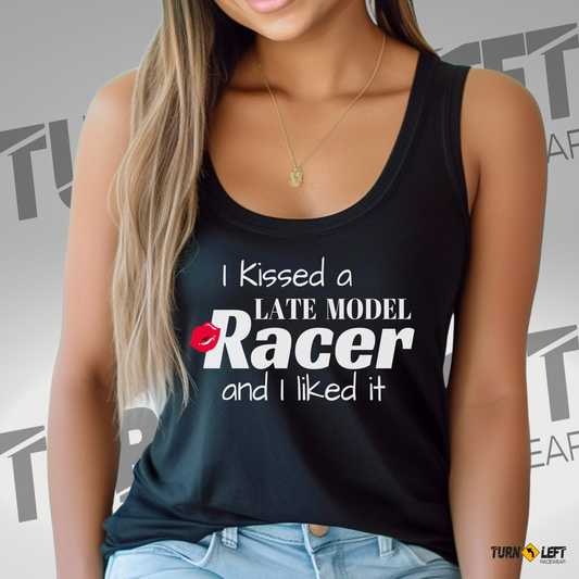 I Kissed A Late Model Racer And I Liked It Tank Top. Women's Dirt Track Racing Shirts