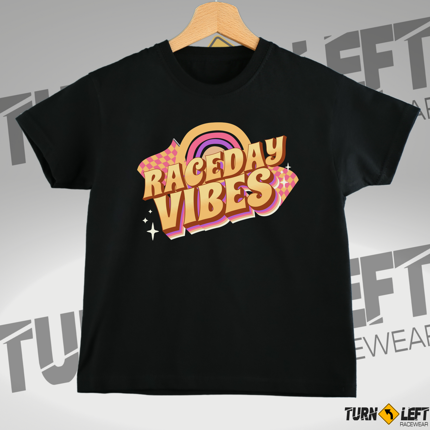 Raceday Vibes Retro Rainbow Toddler's Fine Jersey Tee