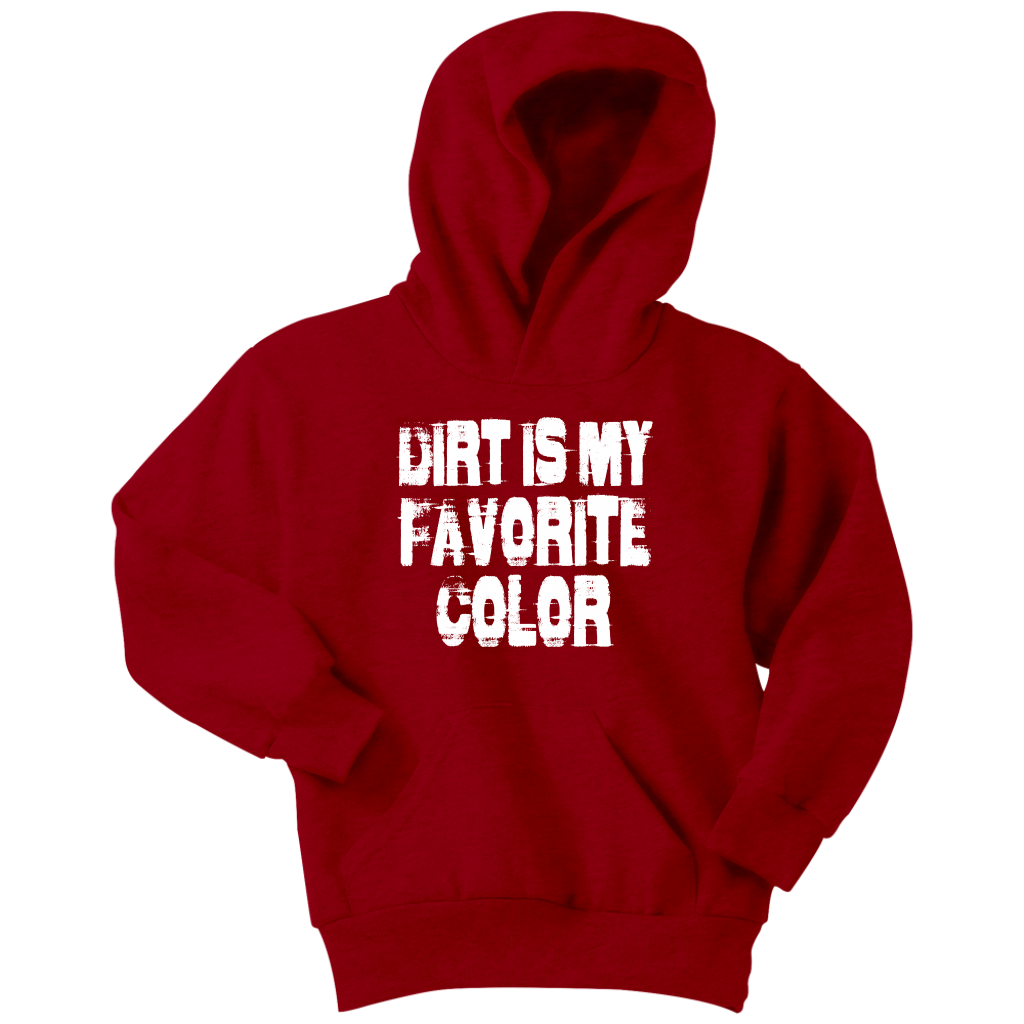 Dirt Is My Favorite Color Youth Hoodie - Turn Left T-Shirts Racewear