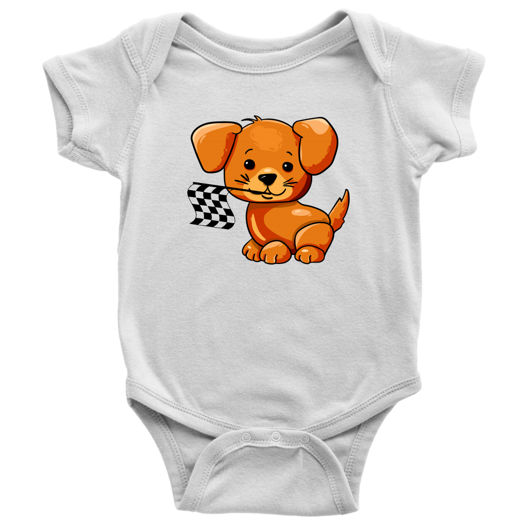 Puppy Racing Fan Onesie - Turn Left T-Shirts Racewear